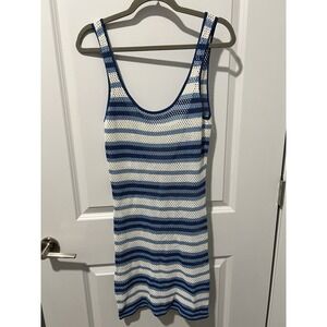 Solid & Striped The Kimberly Mini Dress In Marina Blue Beach dress  -Retail $198